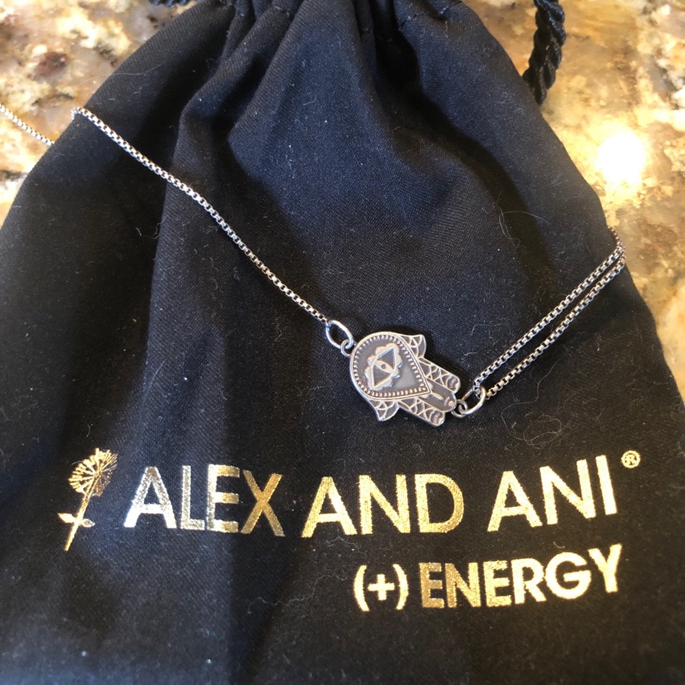 Alex and Ani Hand of Fatima adjustable necklace